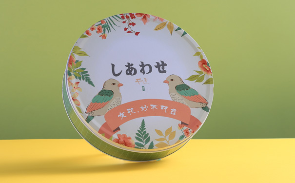 圆形曲奇饼干铁盒