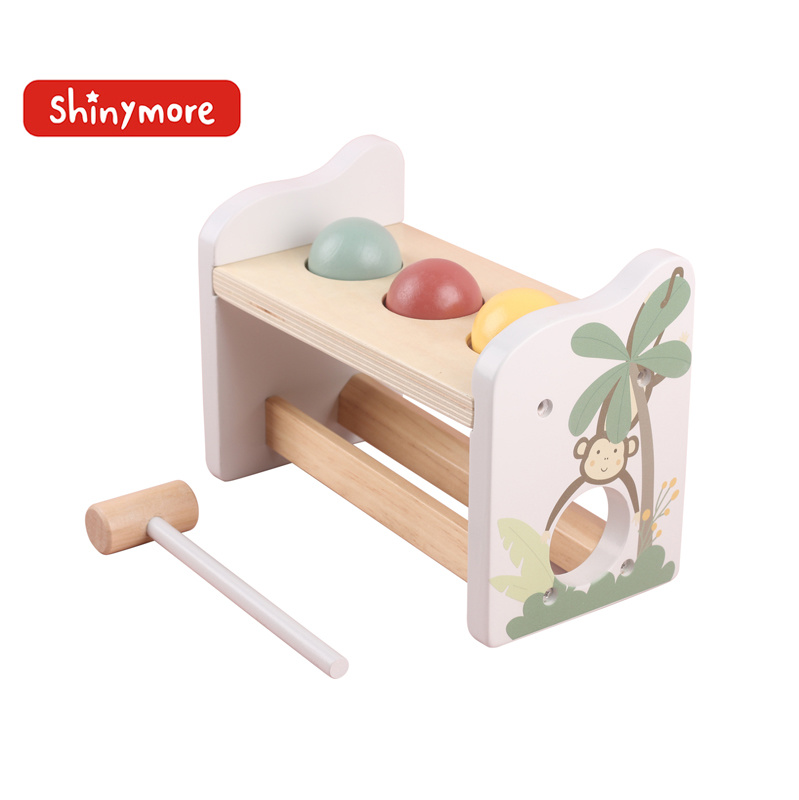 Wooden Hammer Ball Fall Toys