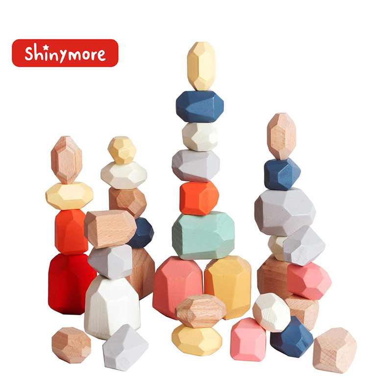Rainbow Stone Stacker Building Blocks