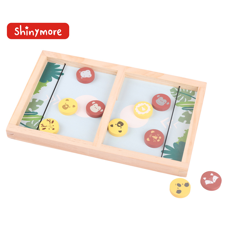 Wooden Sling Puck Board Game