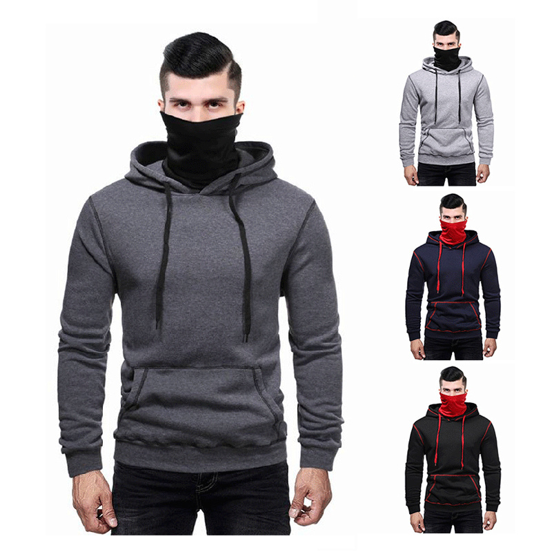 sweatshirt personality plain solid color hoodie for men