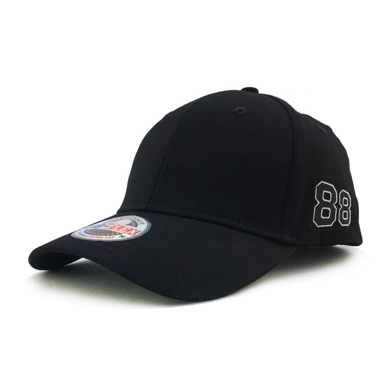 Custom Flex Fit Hats, Black Blank Flex Fit Baseball Cap