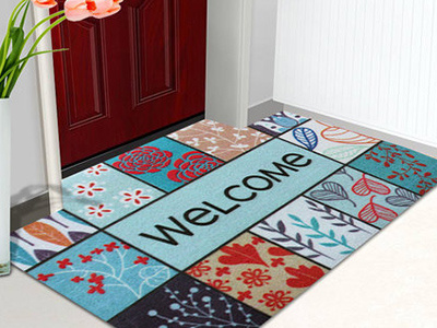 Yi'an flower and grass doormat, kitchen doormat, dust-removing practical bedroom blanket, anti-slip floor mat customized