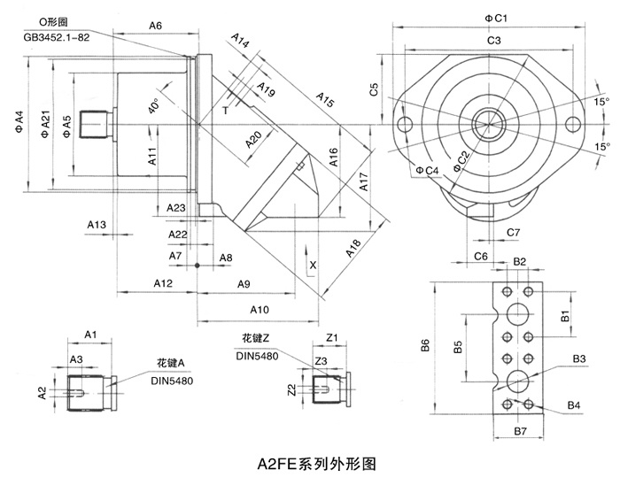 A2FE內藏式定量馬達/行走馬達（6.1結構）