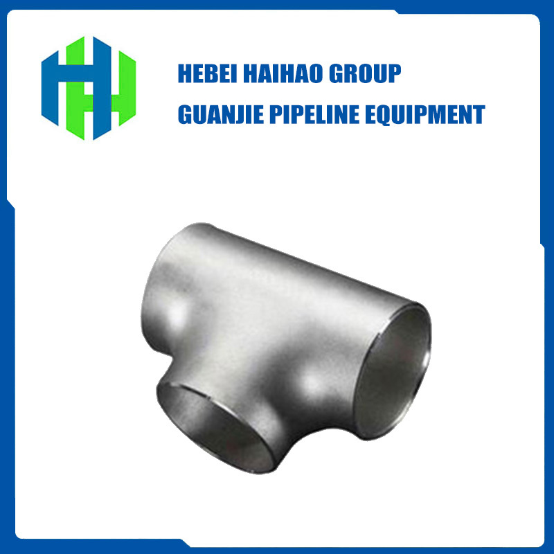 Haihao Stainless steel B16.9 butt-weld ends euqal tee stainless steel tube fittings
