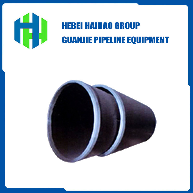Haihao Carbon steel reducers butt welded pipe fittings ASME B16.9 concentric reducer with black painting