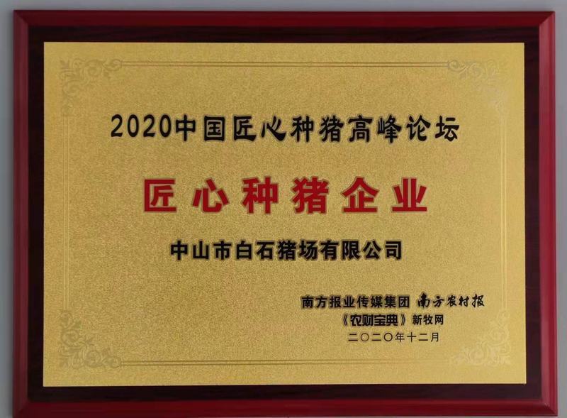 2020中國匠心種豬企業