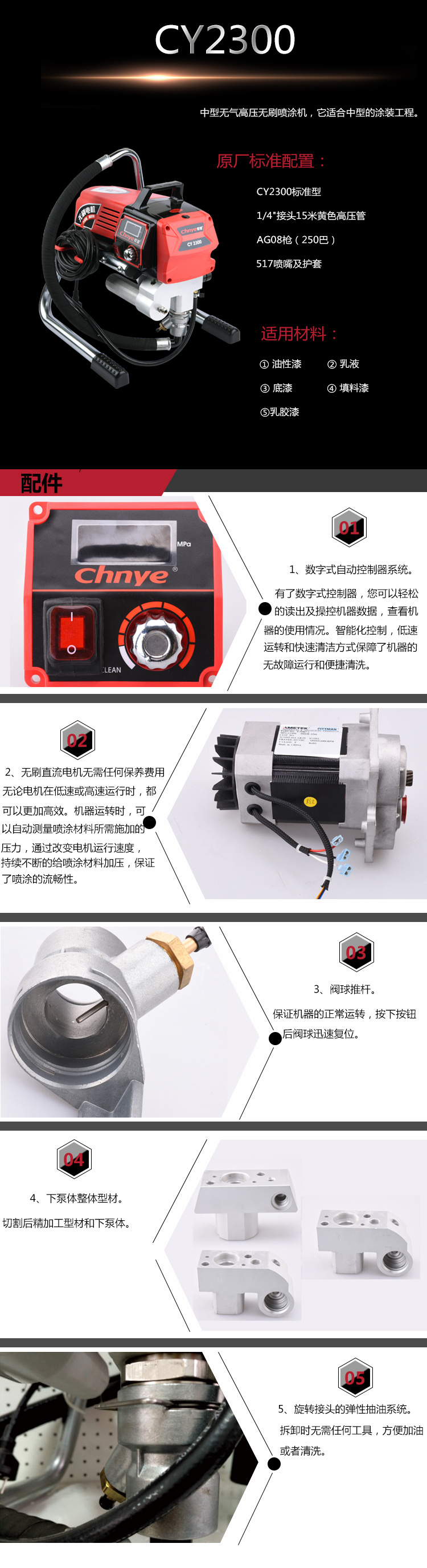 CY2300无刷喷涂机