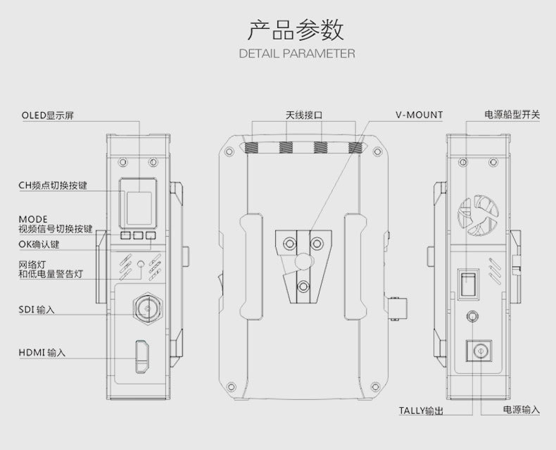 定制款多发一收无线图传系统500米移动录播视频传输设备