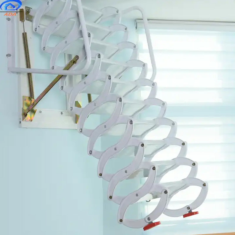 Step Ladder Wall Mounted,Aluminium Wall Mounted Retractable Outdoor Ladder