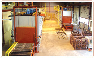 Through type quench and temper heat treatment line 
