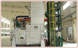 Hydraulic and automatic control devices of sway type melting furnace 