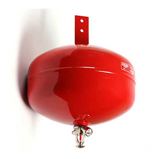 Hanging dry powder fire extinguisher