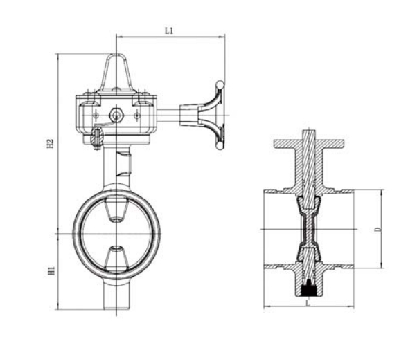 grooved butterfly valve	