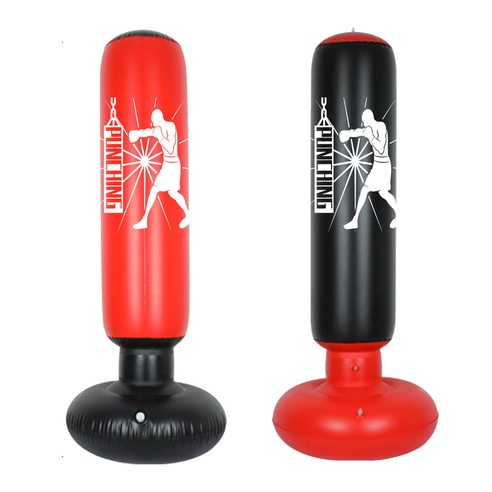 Inflatable kicking bag Thickened adult children upright boxing column tumbler sandbag vent column