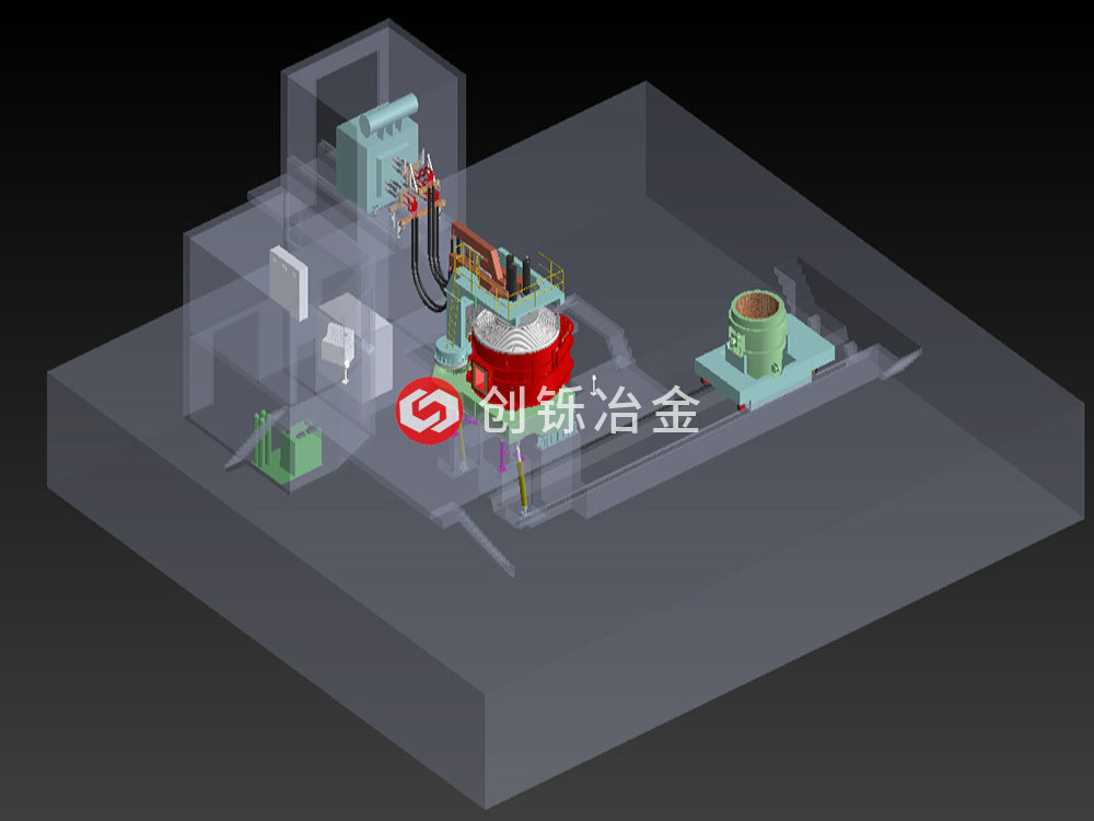 煉鋼電弧爐三維模型