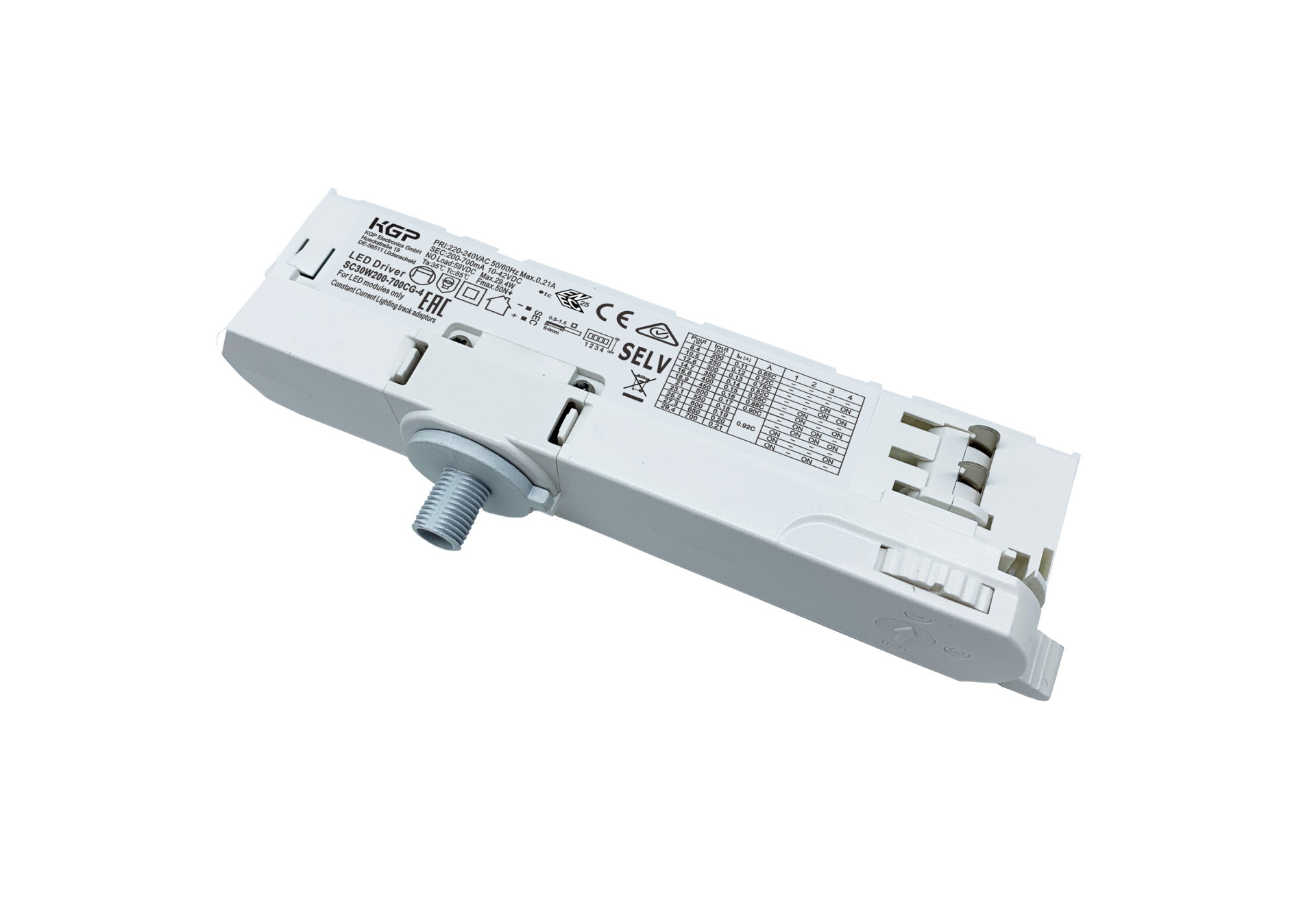 Integrated Power Supply for 4-Wire Track Lighting - 158mm