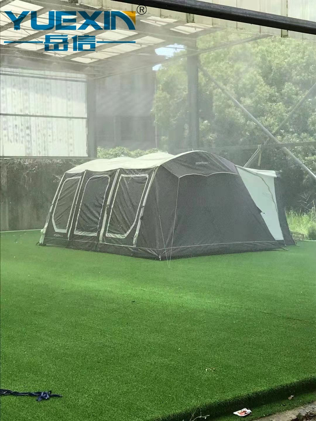 户外露营遮阳帐篷淋雨试验