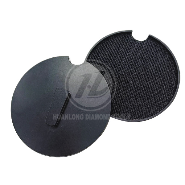 Quick change polishing pads adaptor fitted in Scanmaskin Floor Grinder for concrete polishing