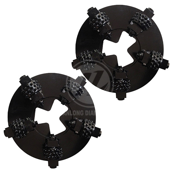 Diamond lined hammer plate with 5 rollers For concrete floors