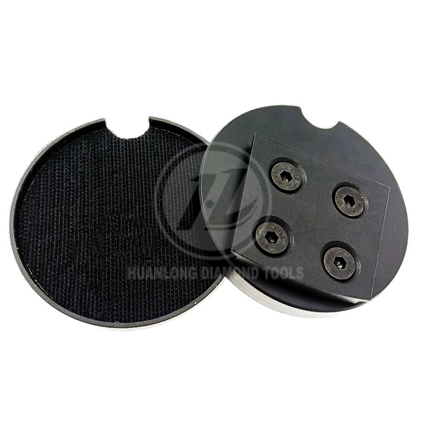 Grinder quick change adaptor fitted in polishing pads