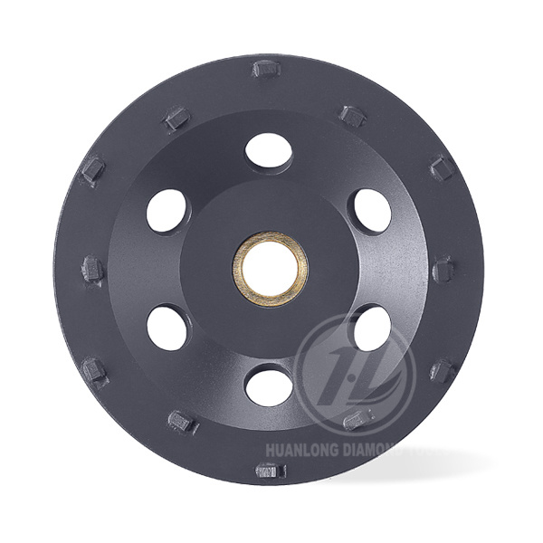 180mm Double Row PCD Grinding Wheel For Removing Epoxy Resin Coatings Adhesives Screeds /Diamond PCD Cup Wheel Abrasive Disc For Concrete Floor