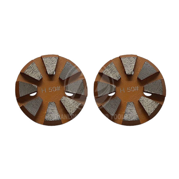 Meule diamantée magnétique à dix segments/disque de meulage diamanté de 3 pouces pour sol en béton et en terrazzo