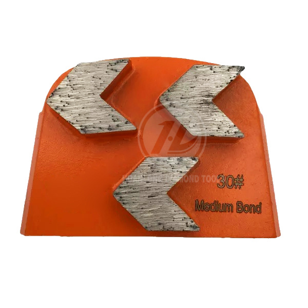 Secteur des outils diamantés Meule diamantée pour le meulage du béton 3 segments