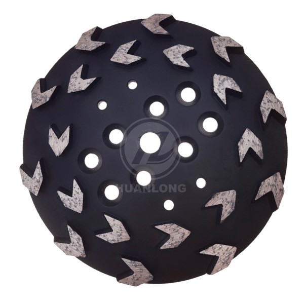 Tête de meulage diamant de 10 pouces/plaque de meulage en béton de 250mm pour meuleuse cub/disque de meulage de 10 pouces 250mm