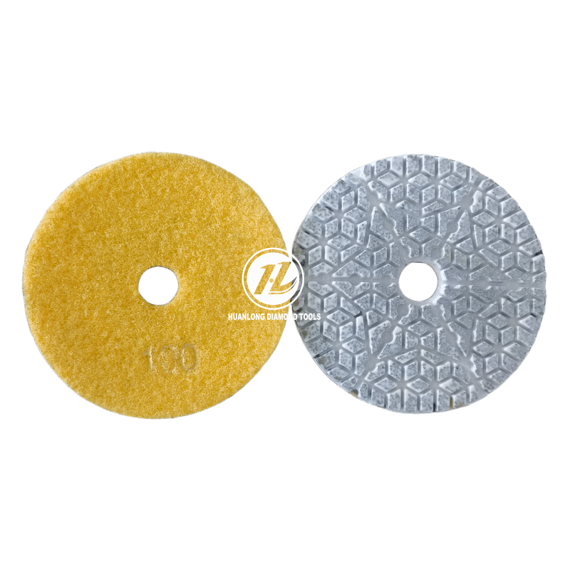4 pouces 100mm HuanLong Tampons de polissage diamantés à liant métallique humide