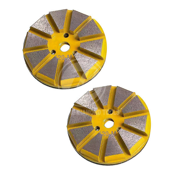 Disque de polissage de sol en béton de liaison en métal de diamant de 3 pouces 7 segments pour le bloc de meulage de diamant en béton