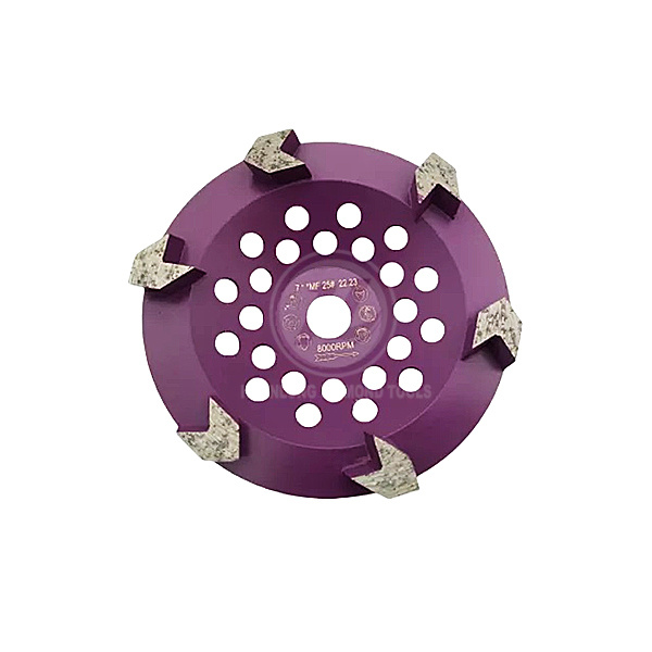 Meule diamantée à segment de flèche pour le meulage de la pierre à béton