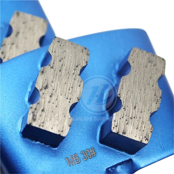 Sapatas diamantadas EZ Change com segmentos duplos para ferramentas diamantadas para piso de concreto