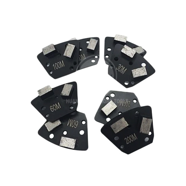 Doppelsegment-Betonschleifen Metallgebundenes / trapezförmiges Diamant-Schleifsegment für Blastrac-Maschine