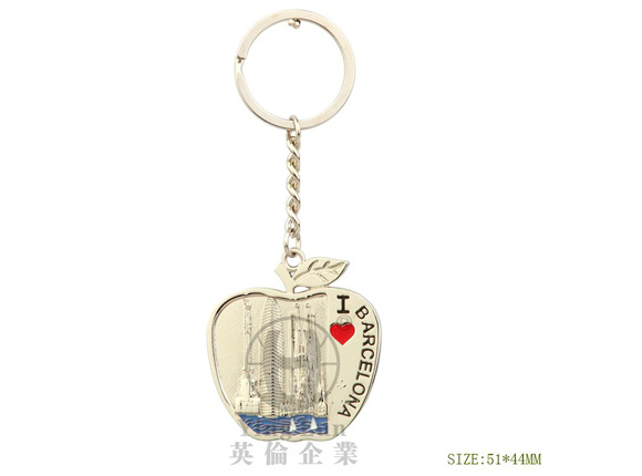 Barcelona Apple Keychain-Yinglun metal&plastic products CO.,LTD.