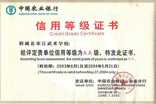 Agricultural Bank of China Certificate