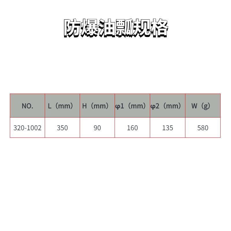 防爆油瓢规格