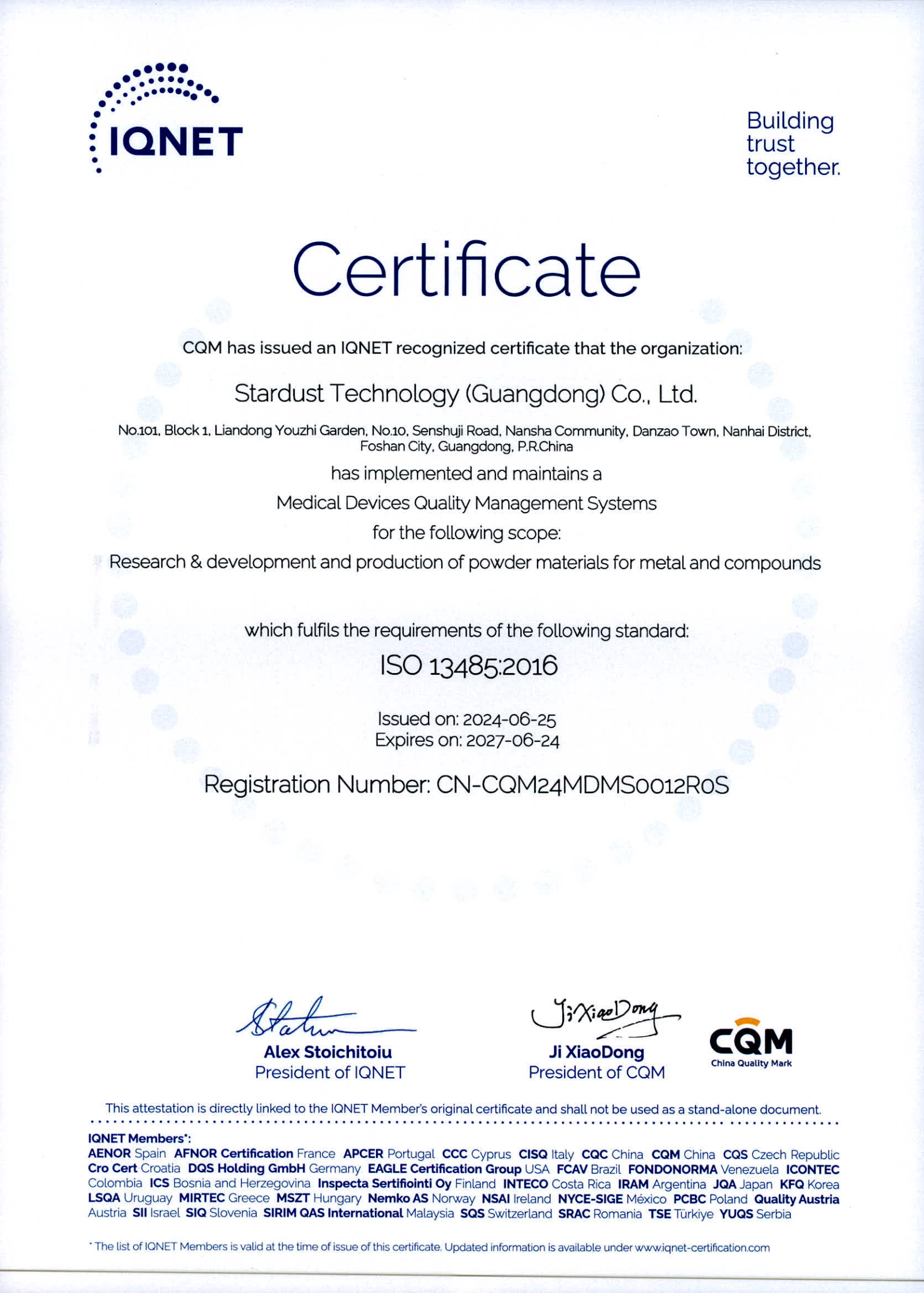 Certificate Certificate