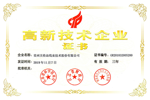 高新企业技术证书
