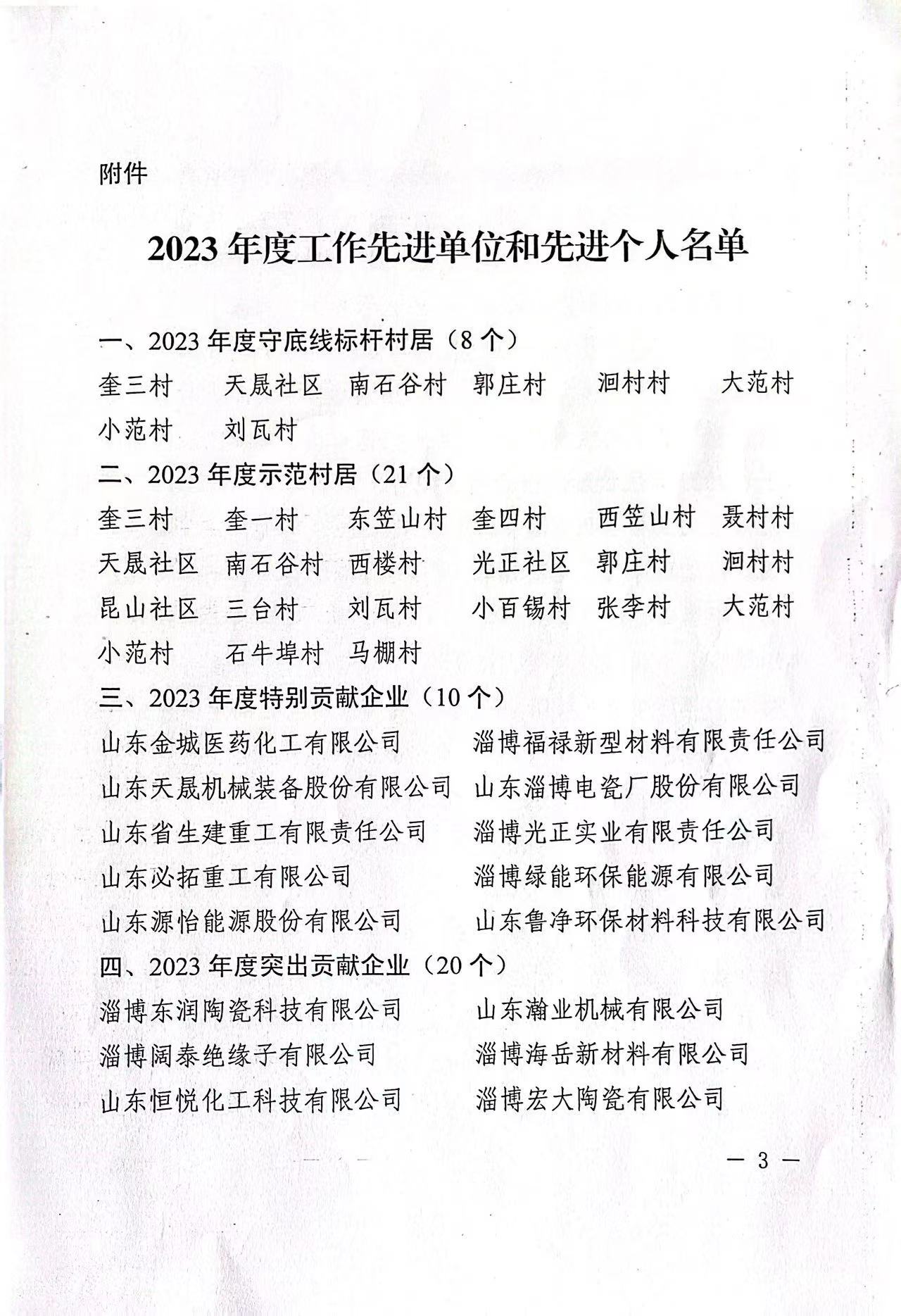 2023年工作先進單位和先進名單