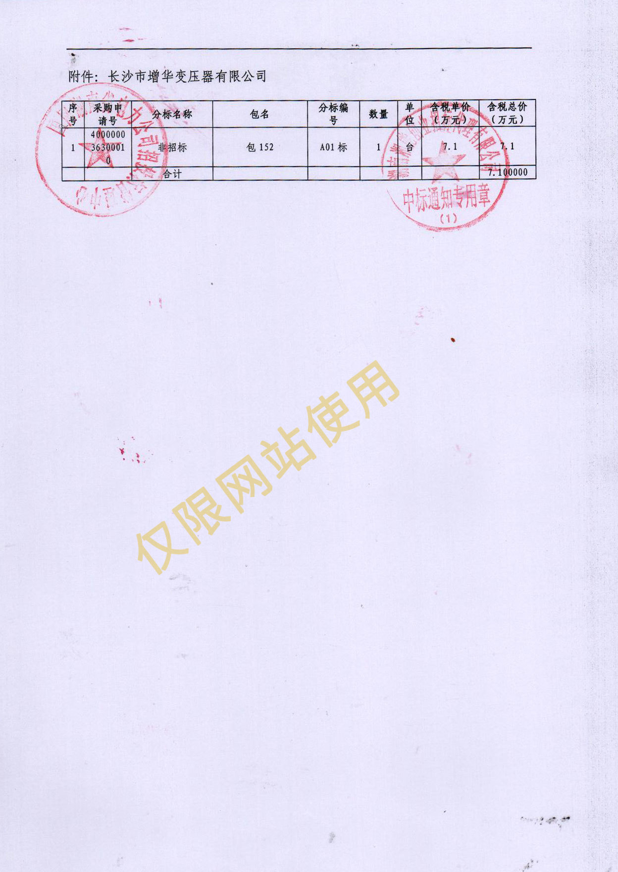 国网湖南省电力2016年应急物资中标通知