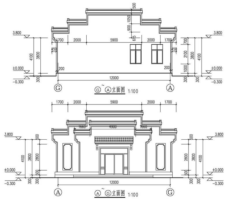 侧立面图