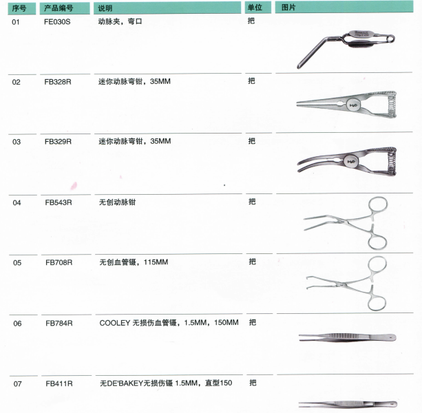 頸動脈剝脫術(shù)常用器械FE030S