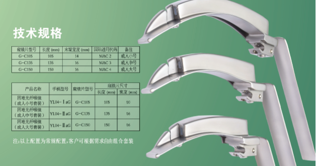 永樂麻醉咽喉鏡內嵌式困難光纖喉鏡