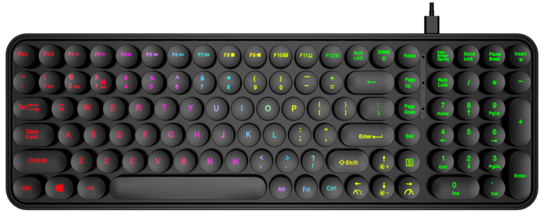 LED illuminated keyboard