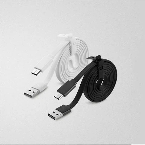 USB A to USB C Cables Flat Black