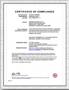 UL认证证书（路灯）