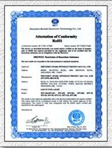 ROSH认证证书(隧道灯)