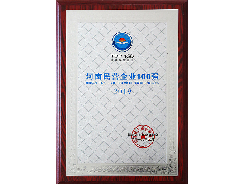 2019河南民營企業100強