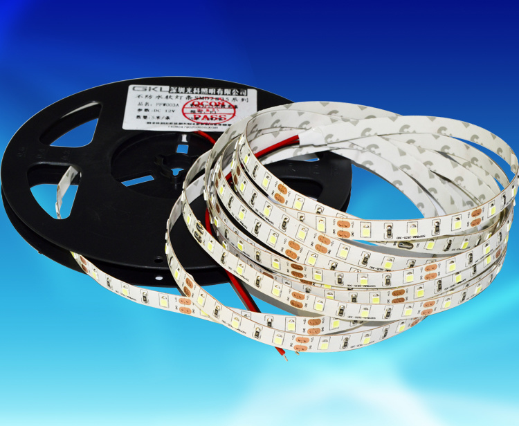 FFW009A, 8 * 5000mm, 72 pieces per meter 2835 patch LED bare board waterproof lamp with DC12V